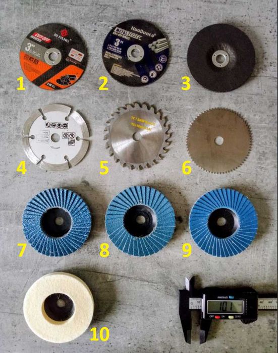 Диски на мини болгарку ∅ 75 / внутренний ∅10, круги миниболгарка