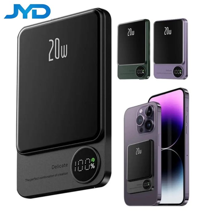 Повербанк Magsafe JYD Q9P 5000mAh 22.5W магнитный беспроводной iphone