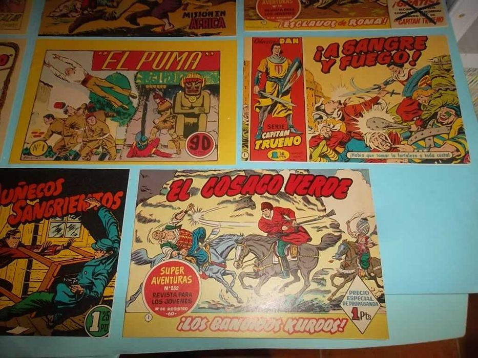 COMICS TEBEOS ANTIGOS - GUERR. DEL ANTIFAZ, CAP. TRUENO, EL PUMA...