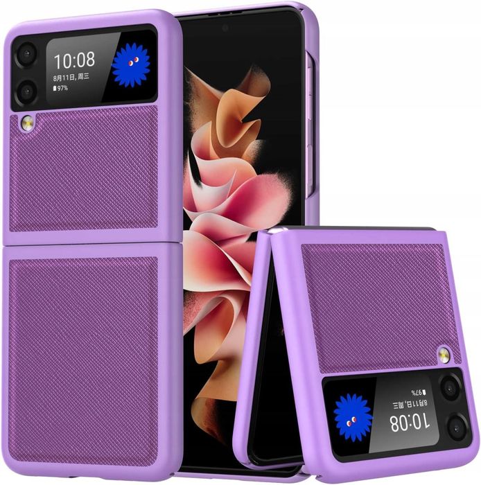 Plecki vizvera do samsung galaxy z flip3 fioletowy