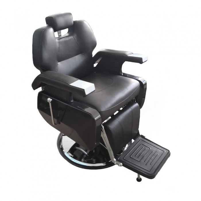 Кресло перукарське для барбершопа LONDON Elite чорне, коричневе