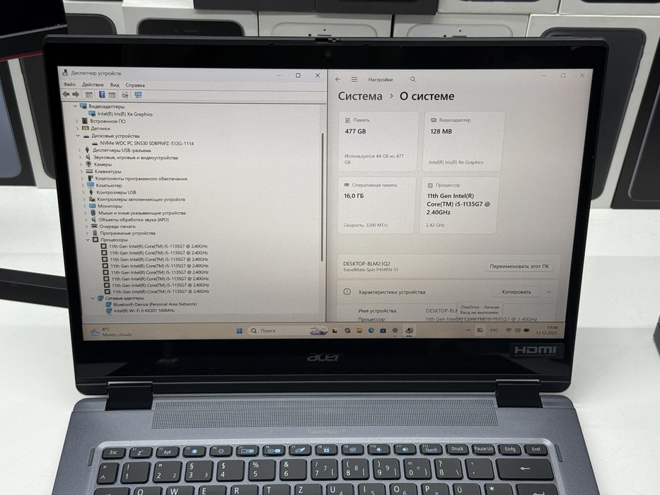Сенсорный Acer TravelMate Spin 2in1 i5/16gb/512gb TradeIn/Oбмeн