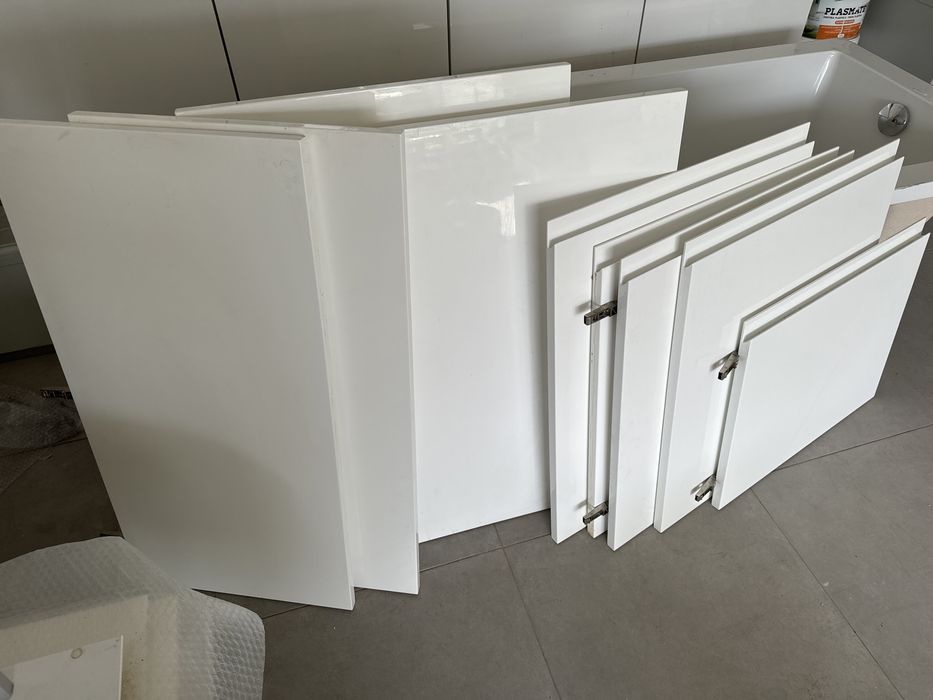 Portas de armarios lacadas branco brilho