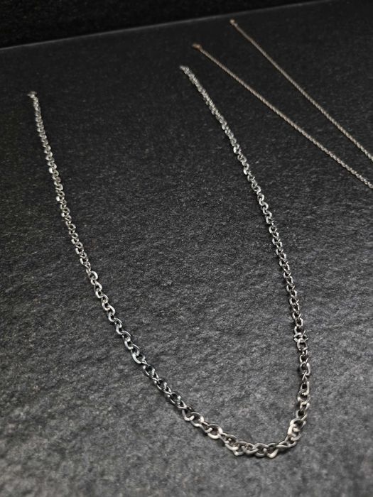 ASOS Naszyjnik 1 Łańcuszek Łańcuch Chain Sygnet Symbol Znak Srebrny