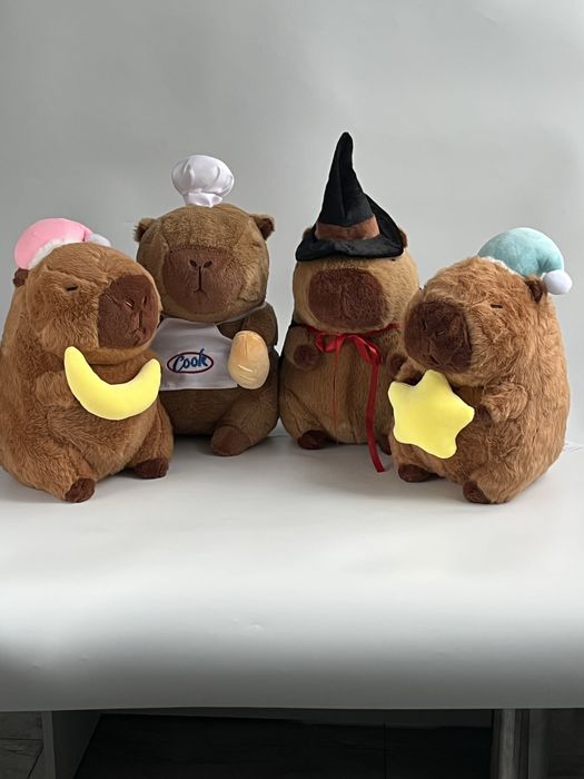 М'яка іграшка Капібара 4 види: Маг, Пекар, Зірка, Місяць. Плюшевий хіт