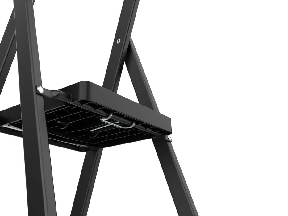 Drabina aluminiowa stalowa domowa HIGHER 7 stopni 150 kg MOCNA