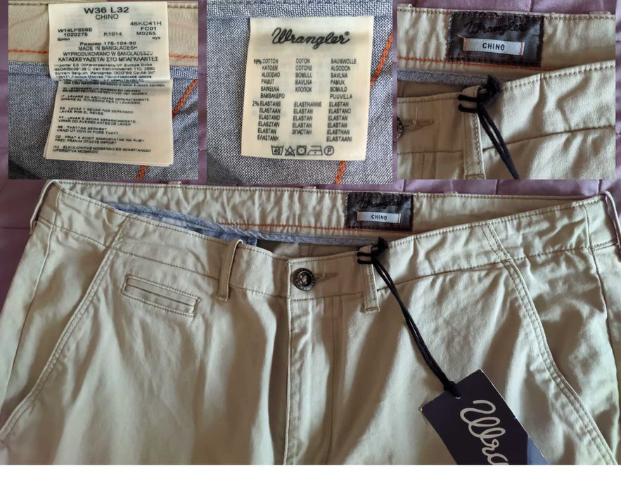джинсы chino Wrangler jeans USA w36