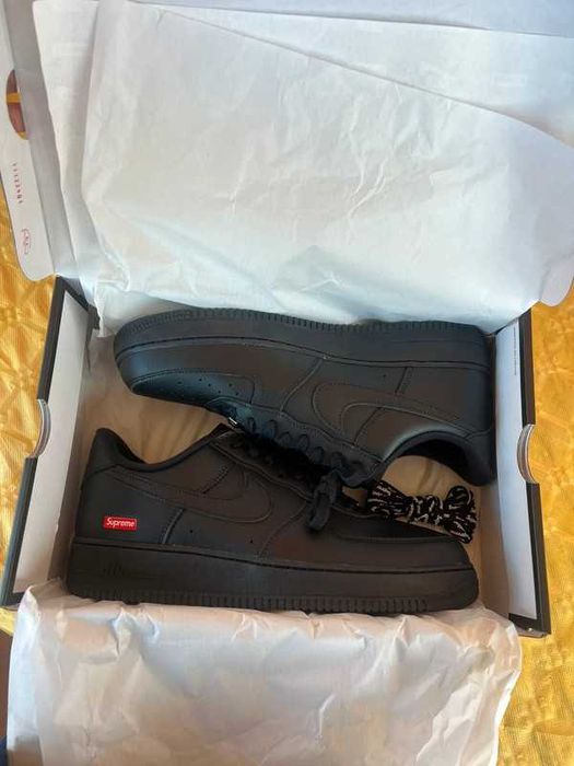 Nike Air Force 1 Low Supreme Black R.42