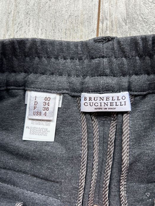 Brunello Cucinelli оригінал люксові брюки джогери графіт Made in Italy IT40