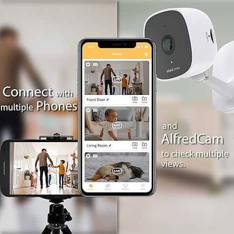 ALFREDCAMERA Kamera Full HD 1080p Nocny Widok Szeroki Kąt