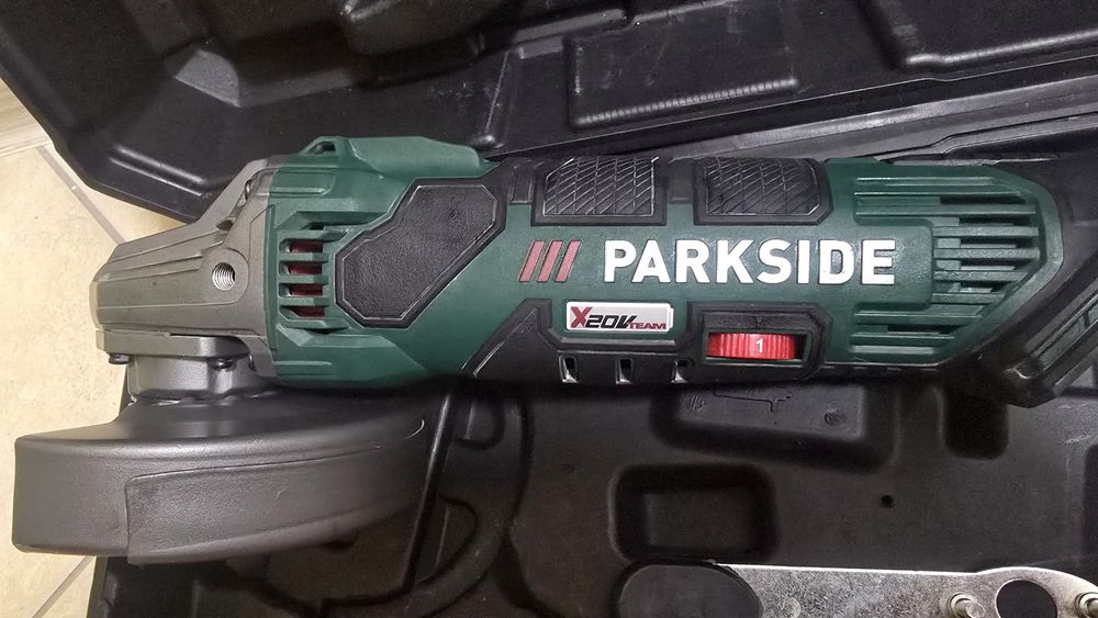 Szlifierka kątowa gumówka, diax, diaks parkside akumulatorowa 20V.