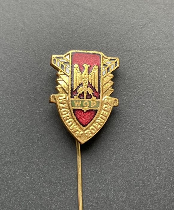 Złota odznaka Wzorowy Żołnierz Wojsk Ochrony Pogranicza WOP LWP mini