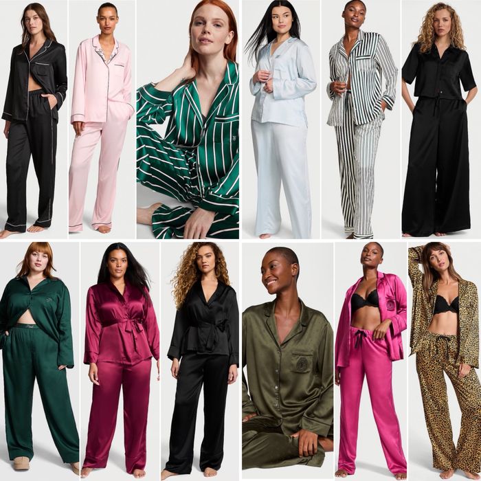 Піжама Victoria’s Secret довгий та короткий рукав різні кольори сатин