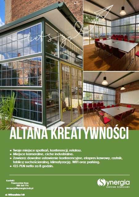 Sale konferencyjne i przestrzenie do wynajęcia w Altana Kreatywności
