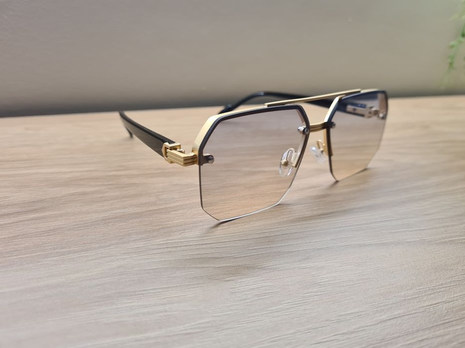 Nowe Męskie Okulary Polaryzacyjne Przeciwsłoneczne UV400 Chopard Złote