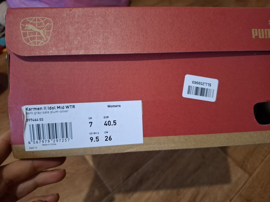 Жіночі зимові черевики Puma 26см устілка