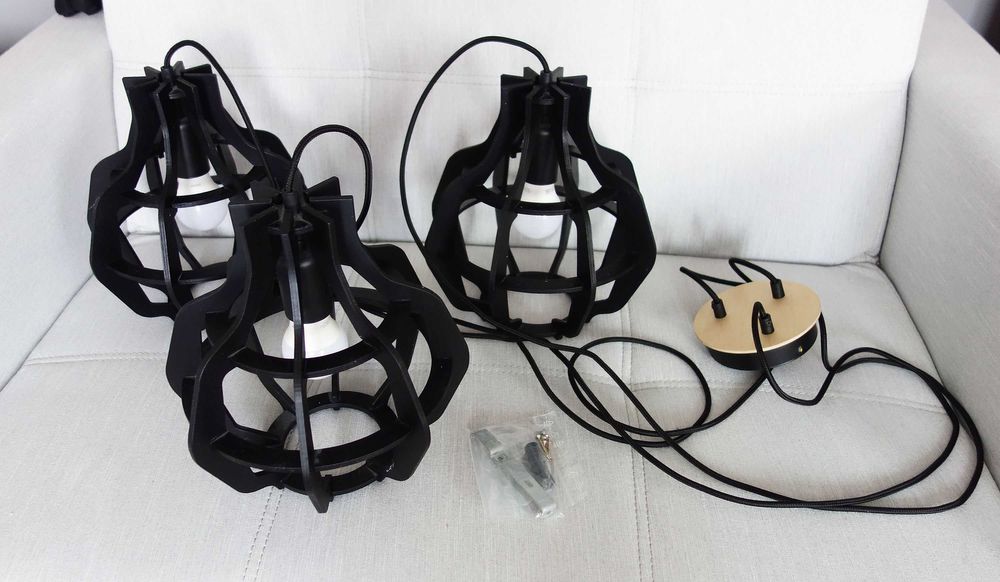 Bento Small Black Long lampa wisząca 3xE27 764