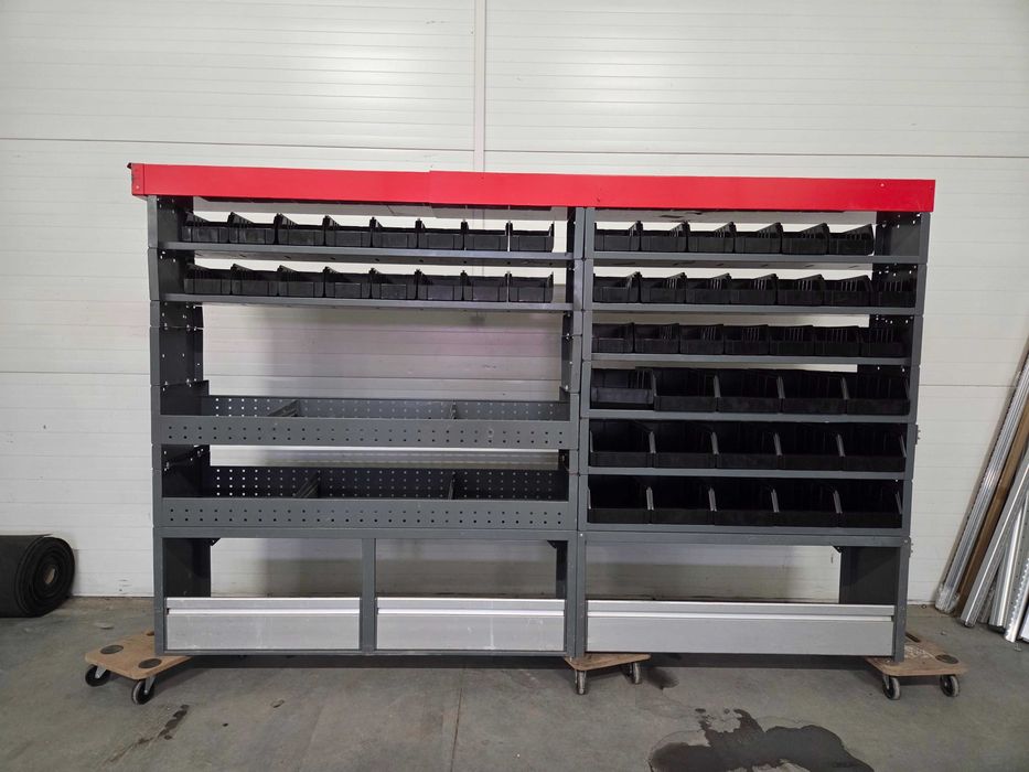 Zabudowa serwisowa warsztatowa regał do busa kuwety Wurth