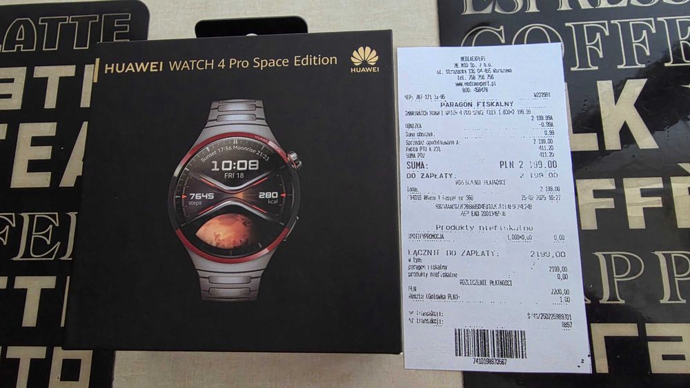 HUAWEI WATCH 4 PRO SE jak NOWY Media Expert tytanowy gwar.prod.Komplet