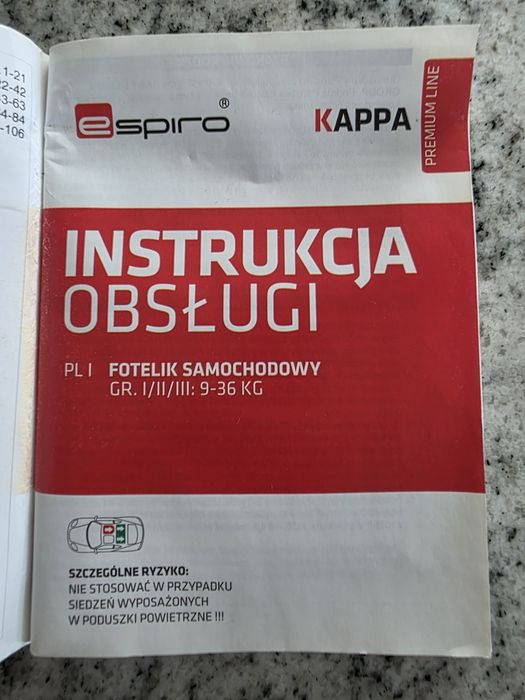 Fotelik 9-36 Espiro Kappa