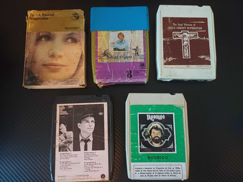 Cassetes audio 8 pistas anos 60