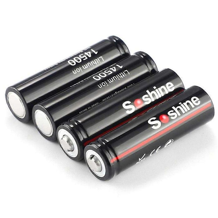 4szt. Soshine Akumulator 14500 / AA - 800 mAh 3,6V - 3,7V
