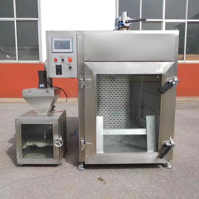 Промислова коптильня холодне / гаряче копчення м'яса, риби, птиці