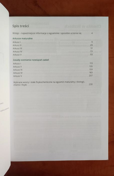 Arkusze nowa matura chemia zakres rozszerzony