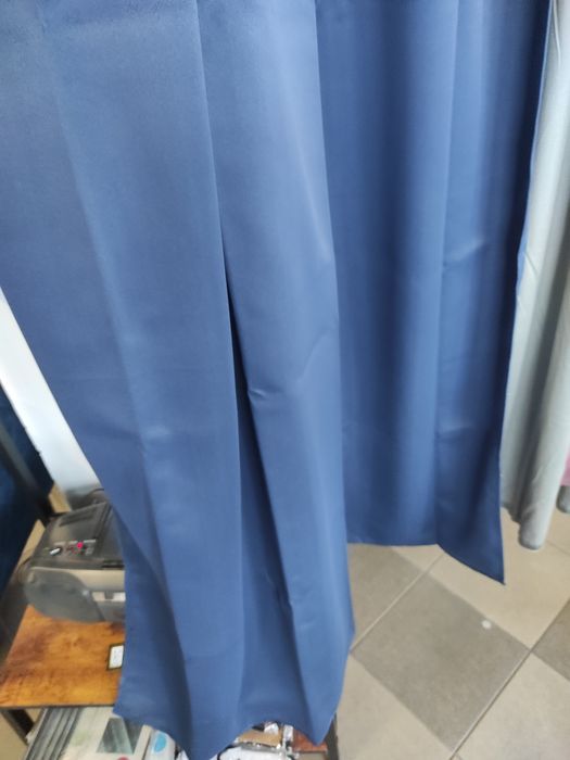 Granatowa zasłona granatowe zasłony zaciemniające 2 sztuki