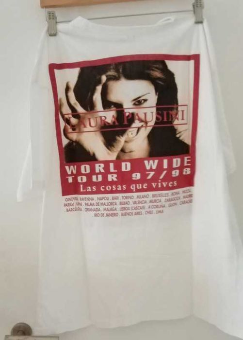 T-shirt Laura Pausini World Wide Tour 97/98 - Tamanho XL