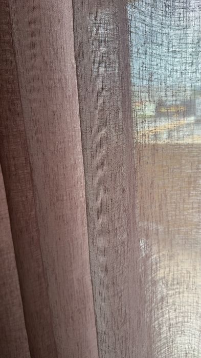 Cortinas cor de rosa