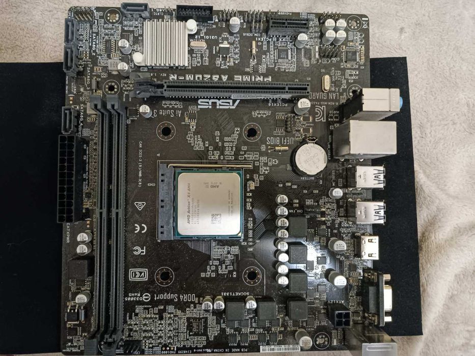 Материнка asus prime a320m-r з процесором