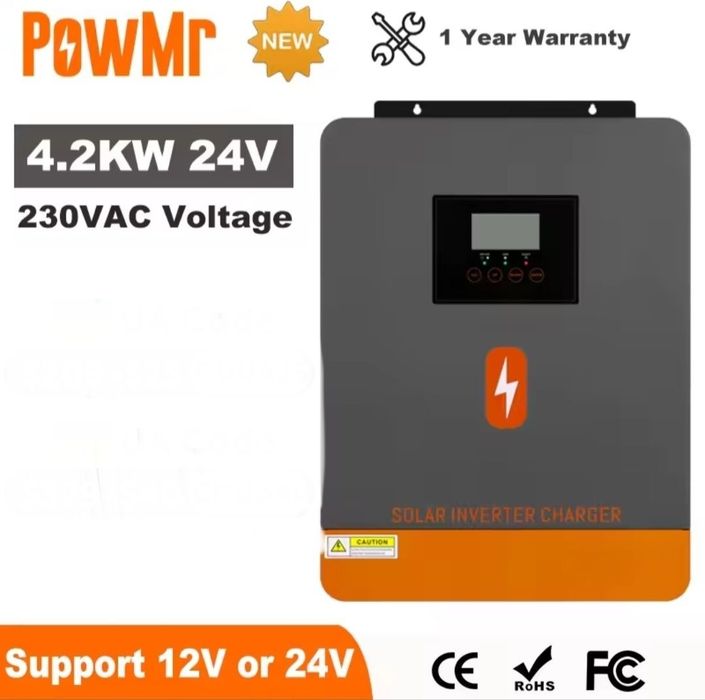 Інвертор сонячний гібридний PowMr 4.2 12/24V , Wi-Fi