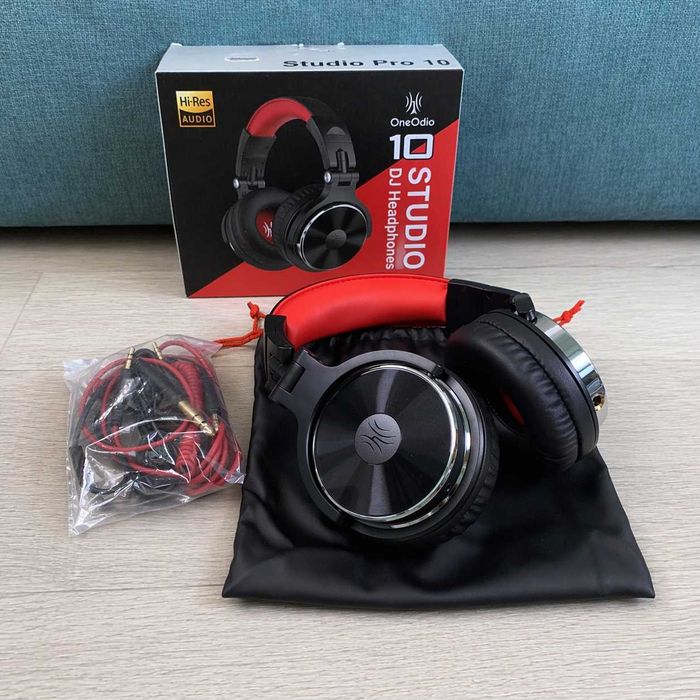 Навушники OneOdio Pro 10 дротові 50мм DJ студійні 3.5/6.35 мм