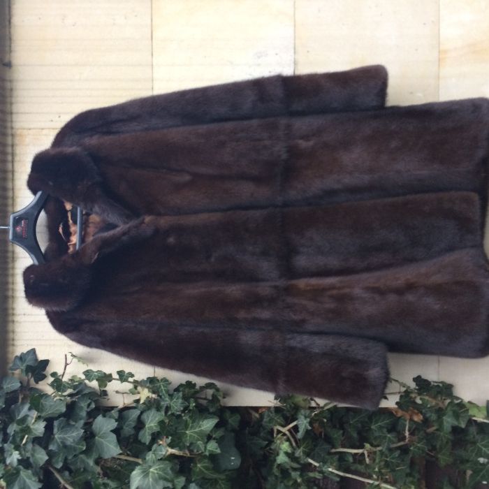 Kurtka futro z całych norek grzbiety nowe miękkie nowoczesne xl 42 44