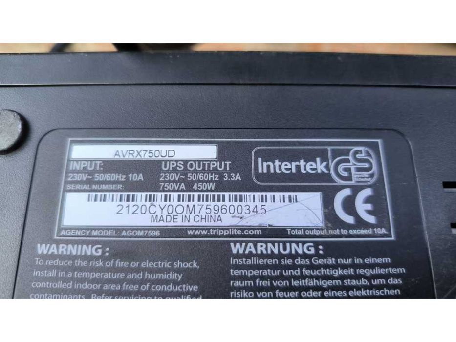 Бесперебійники ИБП UPS TRIPP-LITE AVRX750UD 750Ва не робочі