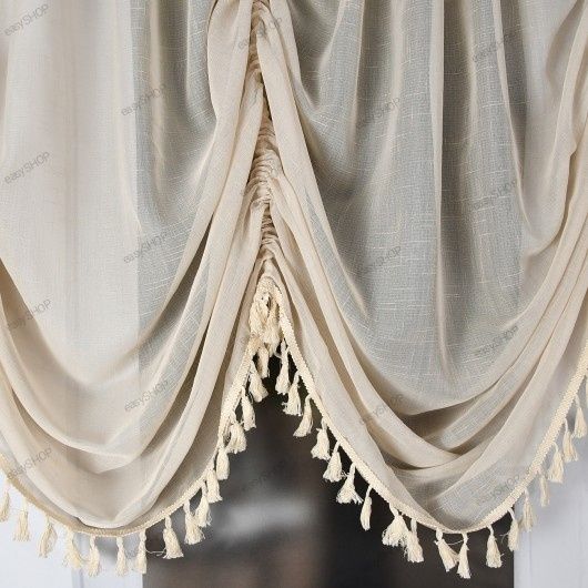 Firana boho beżowa 150x400