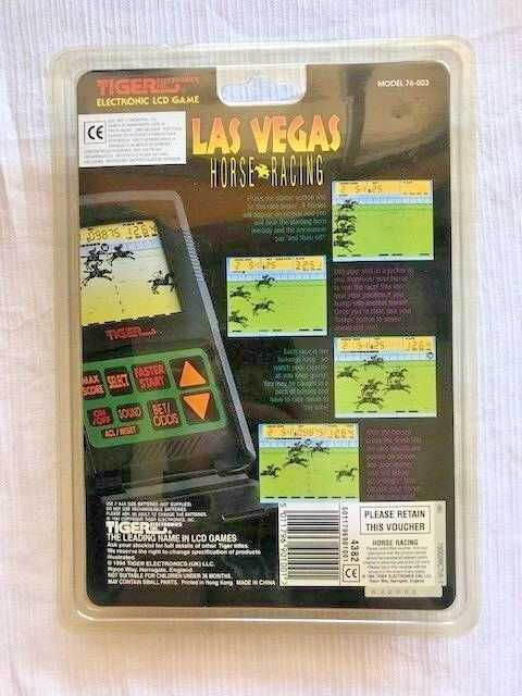 Tiger R- Zone LCD Game Las Vegas Horse Racing Novo selado