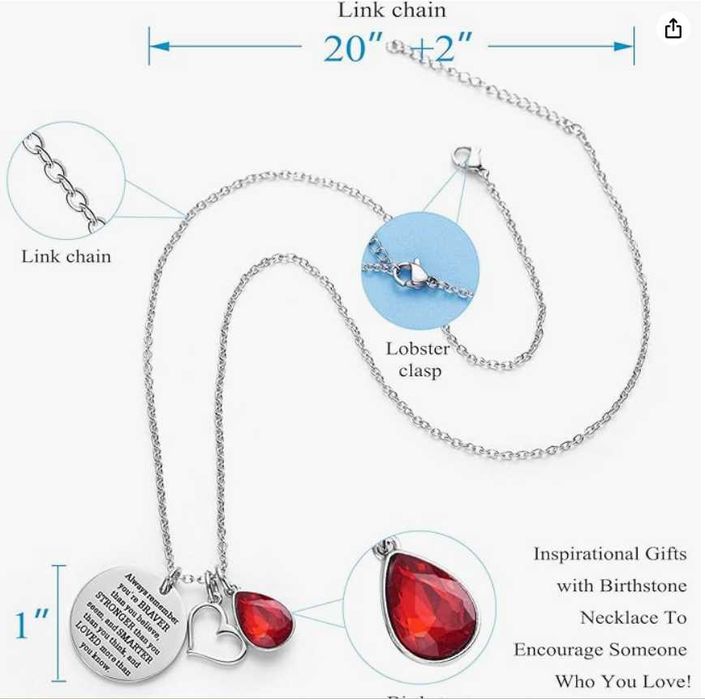 Naszyjnik LParkin You Are Braver stal nierdzewna prezent