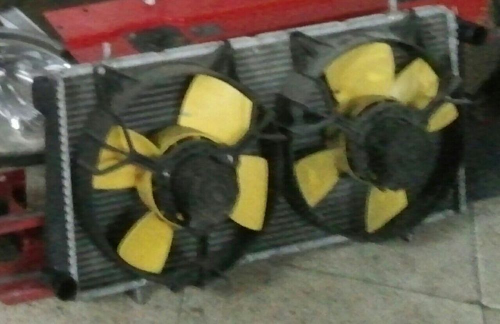 Radiador mg f mgf ou mg tf com ventoinhas