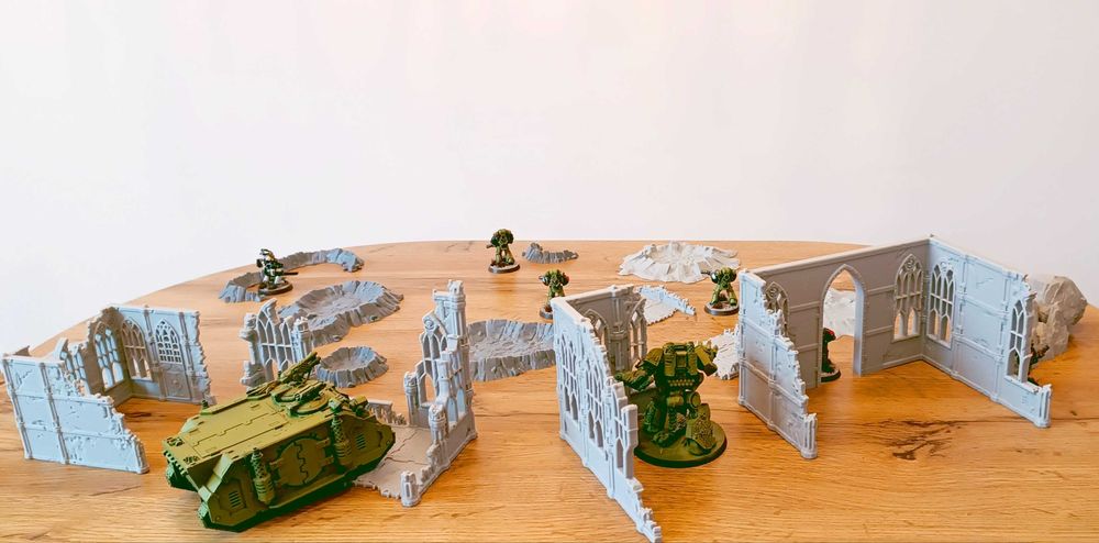 Kratery i ruiny do Gier bitewnych Warhammer 40k i inne(druk3d)