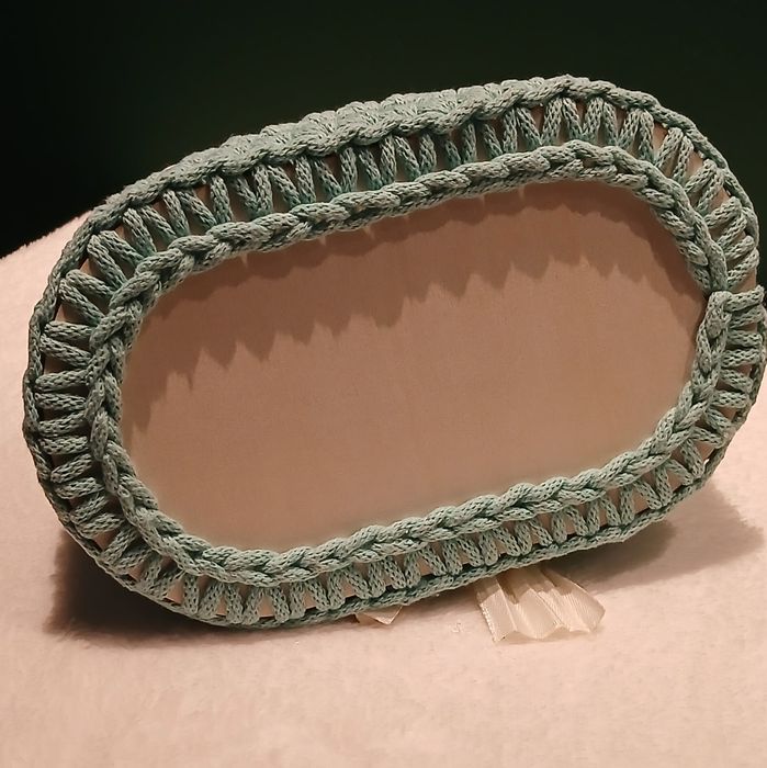 Koszyk na święconkę dla dziecka | Miętowy Handmade | Dno 12x20 cm