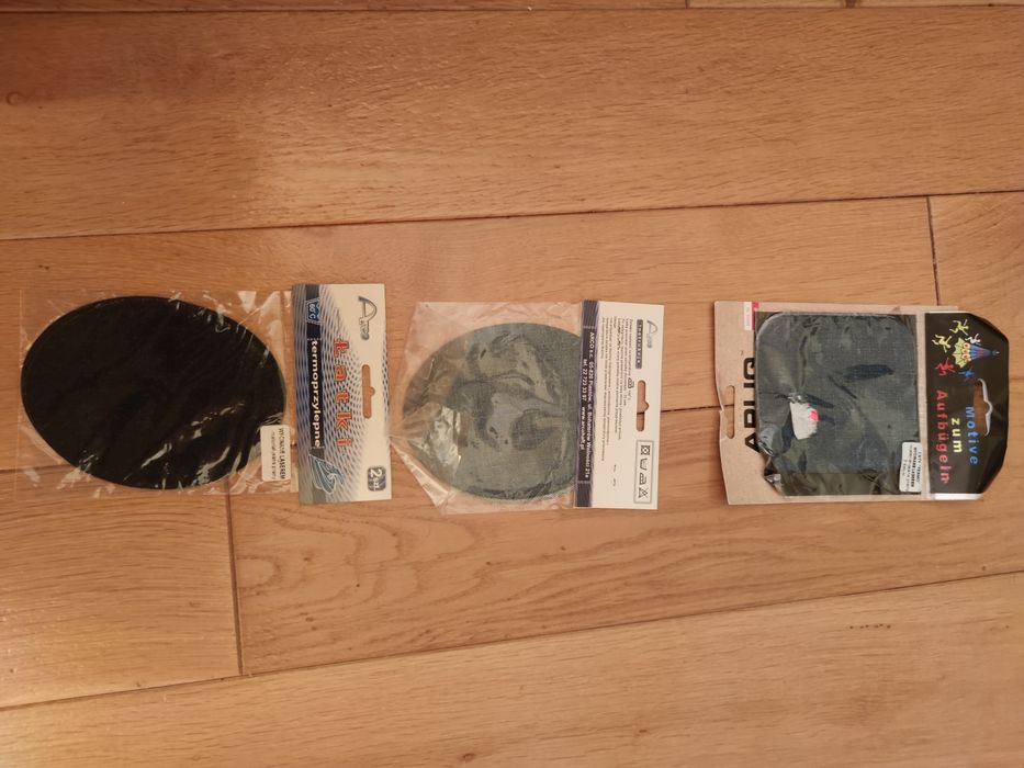Łatki łatki 6 sztuki termoprzylepne jeans blue granat niebieski