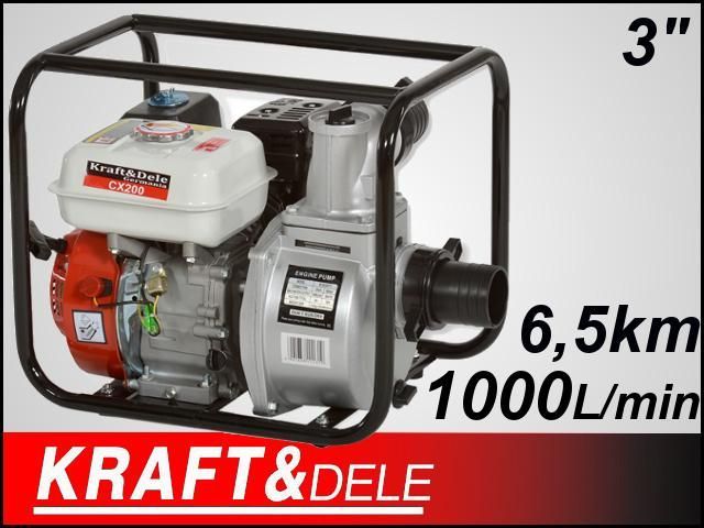 Motopompa Pompa Spalinowa 3 cale do Wody 1000 L/min 6,5KM Nowa Faktura
