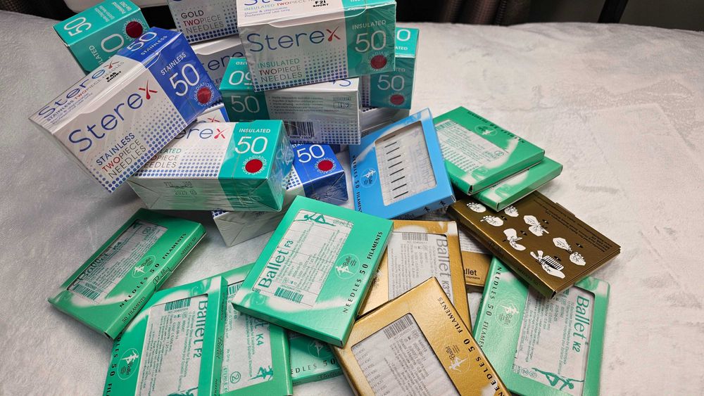 Голки, зонди Sterex для електроепіляції. Ізольовані, сталь, золото