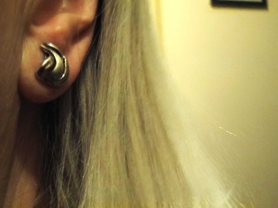 Stare artystyczne kolczyki srebro 925