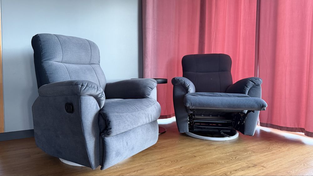 Fotel wypoczynkowy z funkcją relax i możliwością bujania z blokadą / OKAZJA /