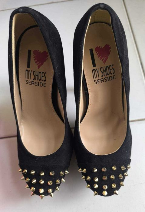 Sapatos Altos Animal Print Com Spikes - Tamanho 36 - Mulher - NOVOS