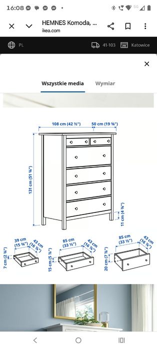Komoda Hemnes IKEA