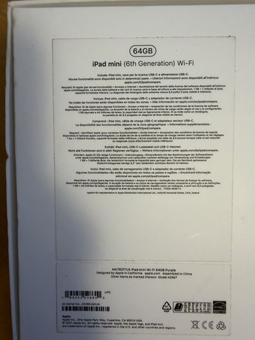 MINI IPAD 6 Geracao